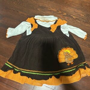 Rare Editions Brown and Orange Turkey Costume Dress